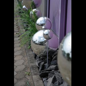 EUROPALMS Deco Ball 10cm, silver 4x