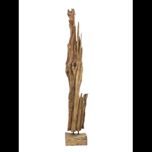 EUROPALMS Natural wood sculpture, slim 190cm
