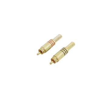 OMNITRONIC RCA plug gold-plated 7mm rd/bk 2x