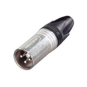 XLR 3p. Connector Male Alloggiamento in metallo nero, contatti in argento