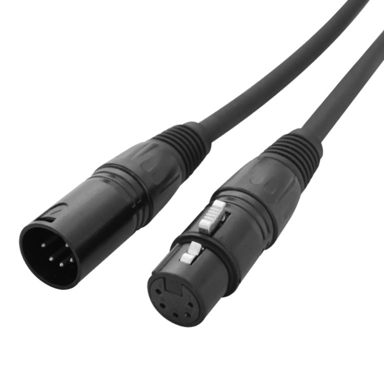 0.5m 5-Pin Male XLR - 5-Pin Female XLR DMX Cable