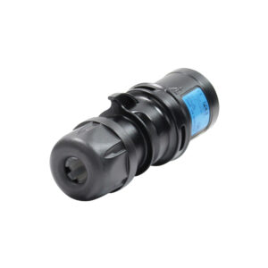16A 230V 2P+E Black Plug (013-6X)