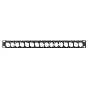 1U 19'' Punched Rack Panel - 16 D Type (R1269/1UK/16)