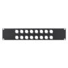 2U 19'' Punched Rack Panel - 16 D Type (R1269/2UK/16)