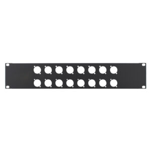 2U 19'' Punched Rack Panel - 16 D Type (R1269/2UK/16)