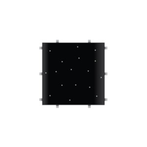 Black Starlit 2ft x 2ft Dance Floor Panel (4 sided)