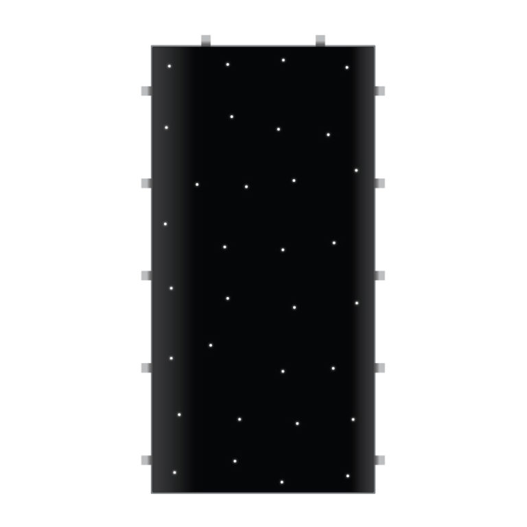 Black Starlit 2ft x 4ft Dance Floor Panel