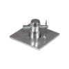 F31 PL 100 x 100mm Aluminium Base Plate and Half Conical