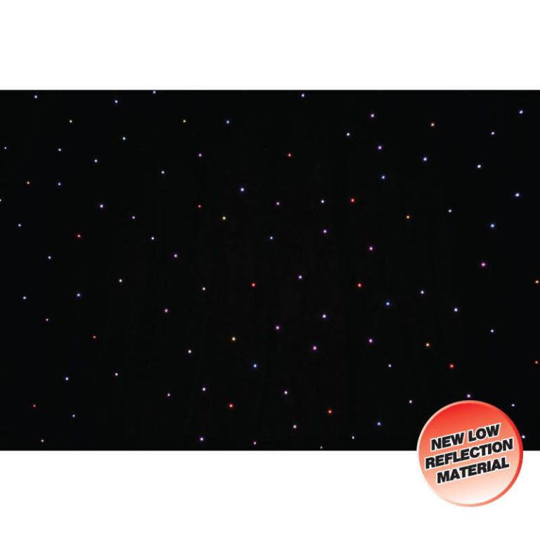 PRO 6 x 3m Tri LED Black Starcloth (Add on for STAR12)