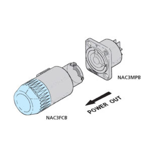PowerCON B-type Chassis Connector Grey NAC3MPB-1