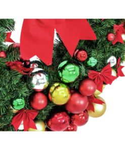 EUROPALMS Premium Fir Wreath, decorated, 90cm