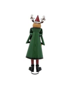 EUROPALMS Reindeer with Coat, Metal, 155cm, green