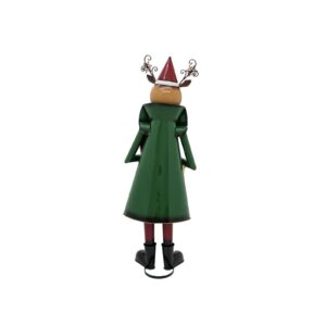 EUROPALMS Reindeer with Coat, Metal, 155cm, green