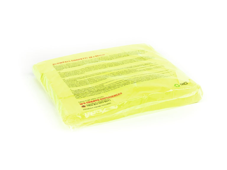 TCM FX Slowfall Confetti rectangular 55x18mm, neon-yellow, uv ac