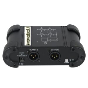 Alimentatore Phantom doppio per 2 microfoni