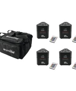 EUROLITE Set 4x AKKU TL-3 QuickDMX + Soft-Bag