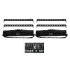 EUROLITE Set 4x LED BAR-12 QCL RGBW + 2x Soft Bags + Controller