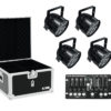 EUROLITE Set 4x LED PAR-56 QCL bk + Case + Controller