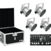 EUROLITE Set 4x LED PAR-56 QCL sil + Case + Controller