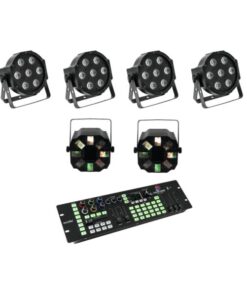 EUROLITE Set 4x LED SLS-7 HCL Floor + 2x LED FE-700 + DMX LED Co