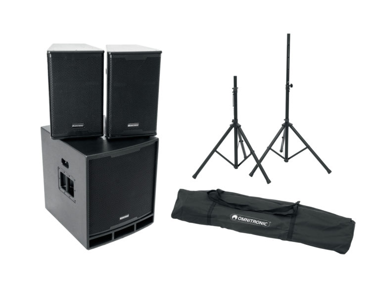 OMNITRONIC Set MAXX-1200DSP 2.1 + Speaker Stand MOVE MK2