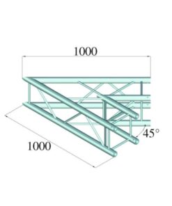 ALUTRUSS QUADLOCK 6082C-19 2-Way Corner 45°