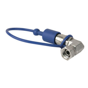 CO2 90° 3/8 to Q-lock adapter male
