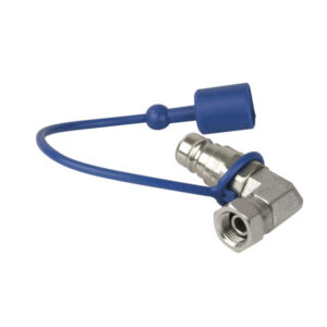 CO2 90° 3/8 to Q-lock adapter male