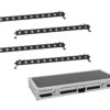 EUROLITE Set 4x LED BAR-12 QCL RGBA Bar + Case