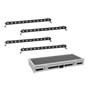 EUROLITE Set 4x LED BAR-12 QCL RGBA Bar + Case