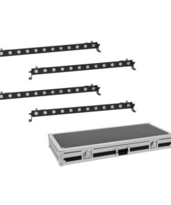 EUROLITE Set 4x LED BAR-12 QCL RGBW Bar + Case