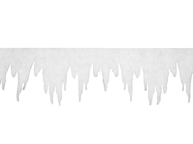 EUROPALMS Iceicle garland made of Snow matting, 500x35cm,  flame