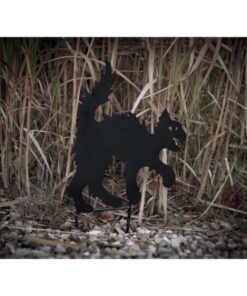 EUROPALMS Silhouette Metal Cat, 53cm