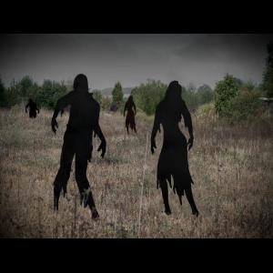EUROPALMS Silhouette Metal Zombie Woman, 135cm
