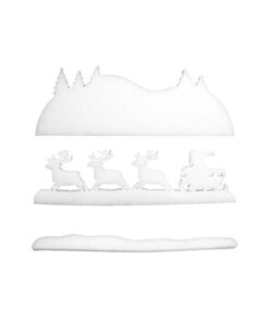 EUROPALMS Winter landscape made of  snow matting, flame retarden