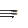 OMNITRONIC Adaptercable 3.5 Jack 90°/2xRCA 1.5m bk