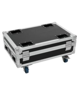 ROADINGER Flightcase 4x AKKU BAR-6 Glow QCL Flex QuickDMX with c