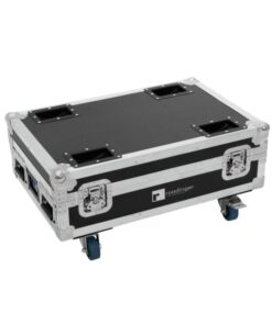 ROADINGER Flightcase 4x AKKU BAR-6 Glow QCL Flex QuickDMX with c