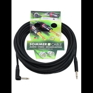 SOMMER CABLE Jack cable 6.3 mono 1x 90° 10m bk Neutrik