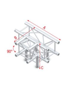 T-Cross + Down 4-way Taglio a T + 4 vie giù connettori inclusi