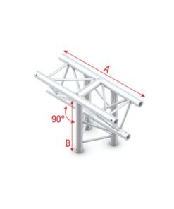 T-Cross vertical 3-way, apex down T-018 taglio a T 90° 3 vie apice giù