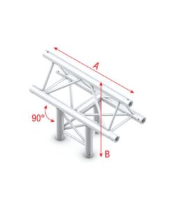 T-Cross vertical 3-way, apex up Taglio a T verticale 3 vie apice su
