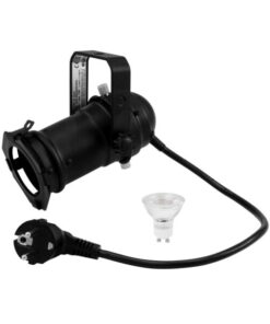 EUROLITE Set PAR-16 Spot GU-10 black + GU-10 230V LED SMD 7W 640