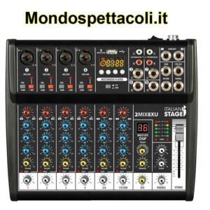 Mixer 8 canali usb recorder bluetooth
