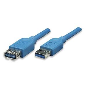 Cavo Prolunga USB 3.0 A maschio/A femmina 0,5m Blu