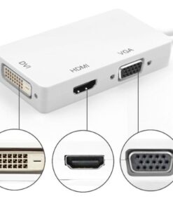 Adattatore 3 in 1 Mini DisplayPort 1.2 (Thunderbolt) a HDMI/DVI/VGA