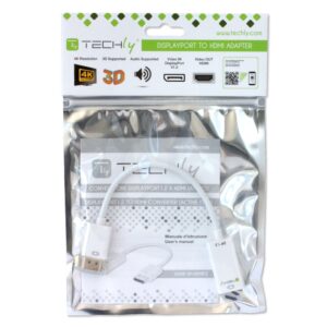 Adattatore DisplayPort 1.2 Maschio / HDMI Femmina 15cm Bianco