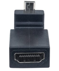 Adattatore HDMI A Femmina / Micro D Maschio Angolato Nero