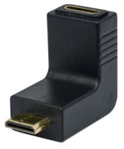 Adattatore HDMI Mini C Femmina a Mini C Maschio Angolato Nero