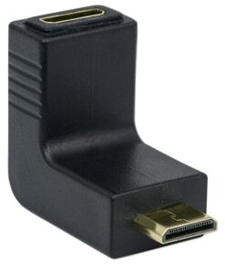 Adattatore HDMI Mini C Femmina a Mini C Maschio Angolato Nero
